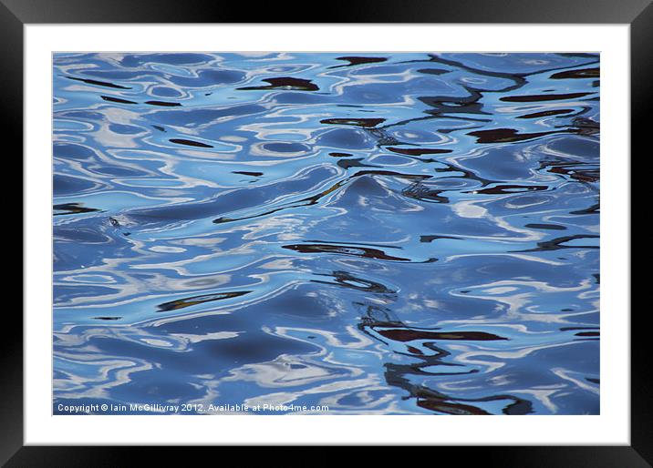 Water Surface Ripple Framed Mounted Print by Iain McGillivray