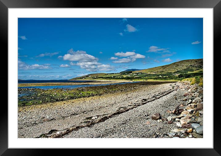 The Pebbly Beach at Ullapool Framed Mounted Print by Jacqi Elmslie