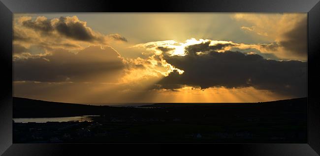 Sunset in Dingle Framed Print by barbara walsh