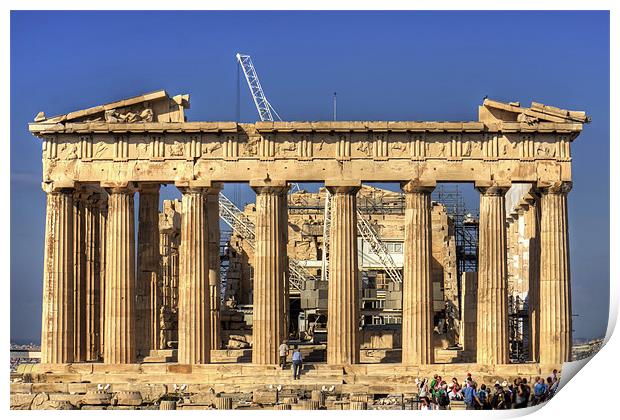 Heavy Lifting Gear in the Parthenon Print by Tom Gomez