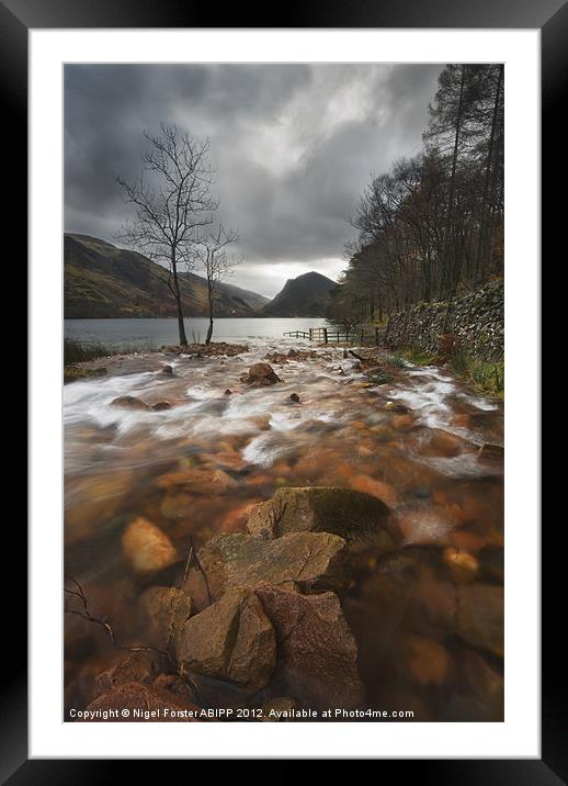 Buttemere waterflow Framed Mounted Print by Creative Photography Wales
