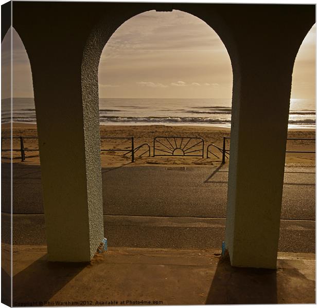 Seafront Arches Canvas Print by Phil Wareham