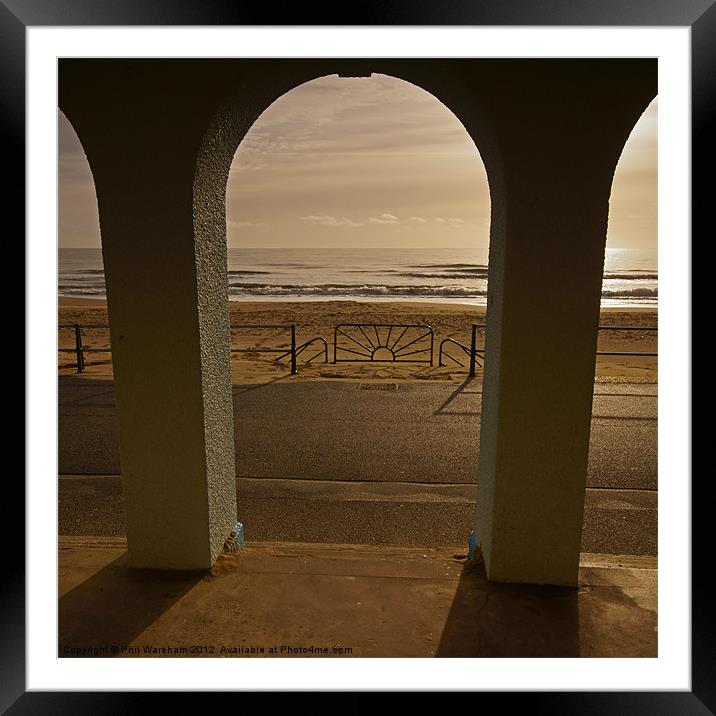 Seafront Arches Framed Mounted Print by Phil Wareham