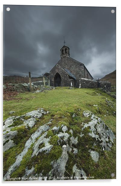 Buttermere Church Acrylic by Creative Photography Wales