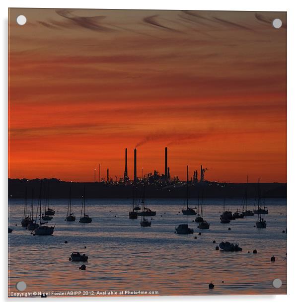 Milford Haven Dawn Acrylic by Creative Photography Wales