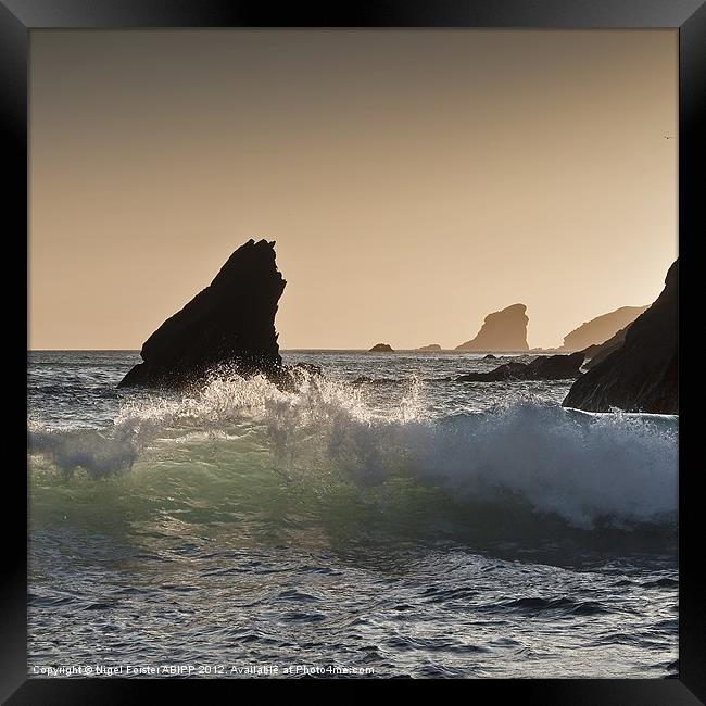 The Wave at Marloes Framed Print by Creative Photography Wales