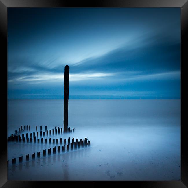 Caistor Beach Blues Framed Print by Simon Wrigglesworth