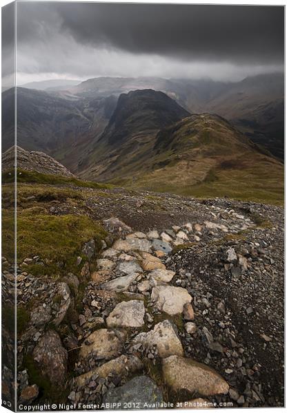 Hay Stacks Path Canvas Print by Creative Photography Wales
