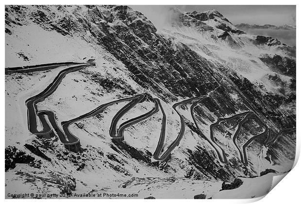 Mountain Pass Italy Print by paul petty
