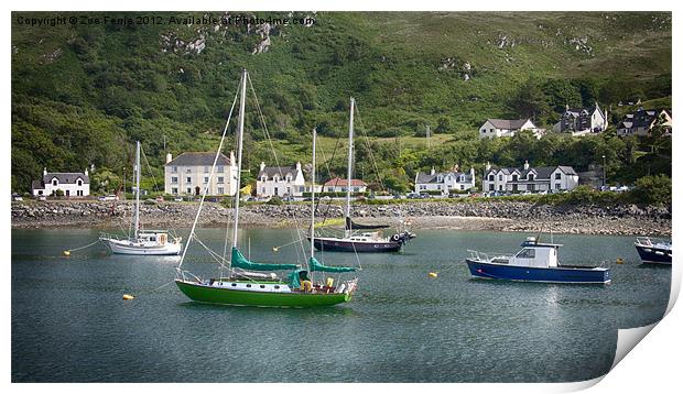 The Green Boat Print by Zoe Ferrie