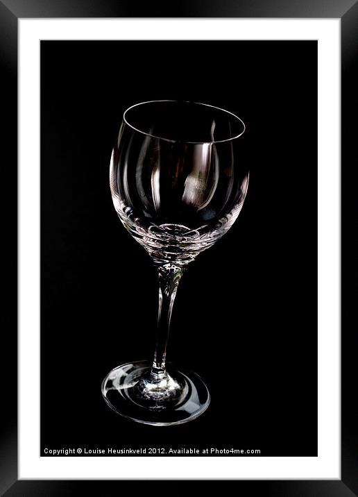 Wine glass Framed Mounted Print by Louise Heusinkveld