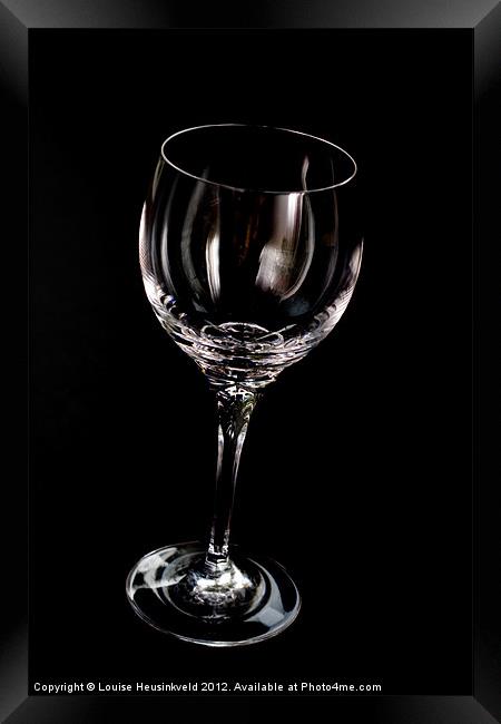 Wine glass Framed Print by Louise Heusinkveld