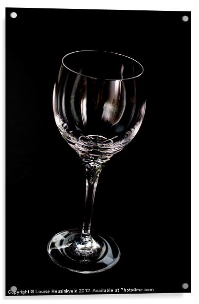 Wine glass Acrylic by Louise Heusinkveld