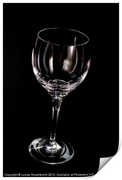 Wine glass Print by Louise Heusinkveld