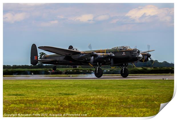 Lancaster Bomber City of Lincoln Print by Oxon Images