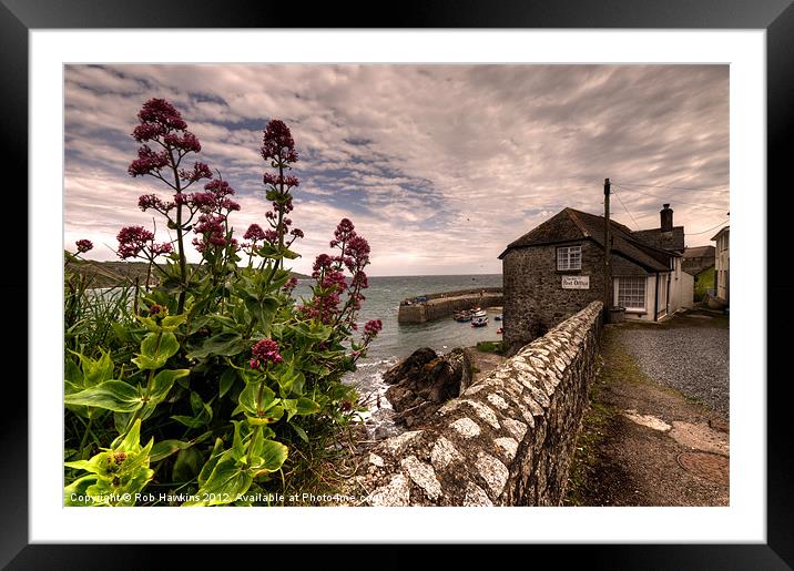 The Harbour at Coverack Framed Mounted Print by Rob Hawkins