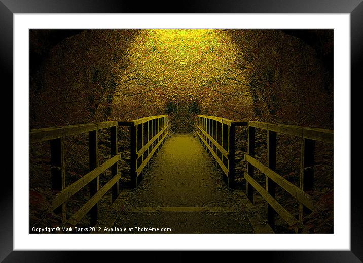 Cross Into the Light Framed Mounted Print by Mark  F Banks