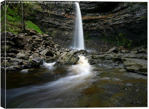 Waterfall at Hardraw Force Canvas Print by Chris Willman