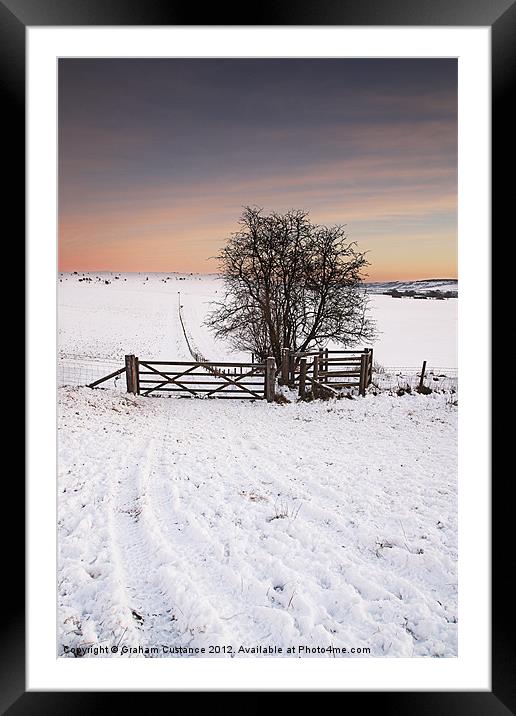 Winter Landscape Framed Mounted Print by Graham Custance