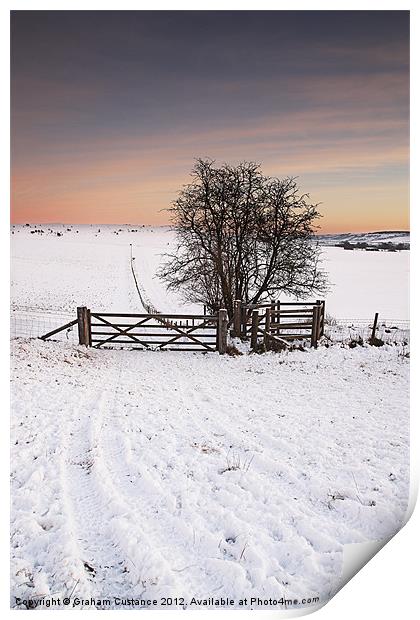 Winter Landscape Print by Graham Custance
