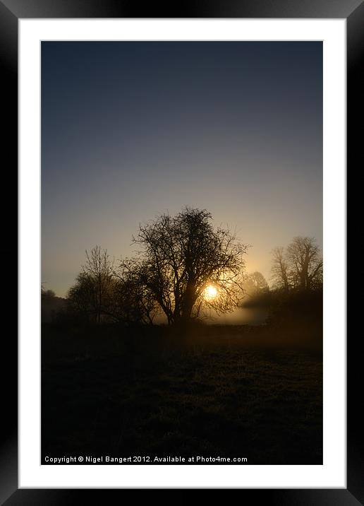 Misty Sunrise Framed Mounted Print by Nigel Bangert