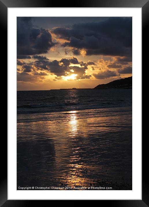 Sunset over the Cobb Framed Mounted Print by Christopher Chapman
