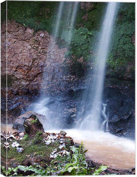 Tranquil Waterfall scene Canvas Print by Keith Thorburn EFIAP/b