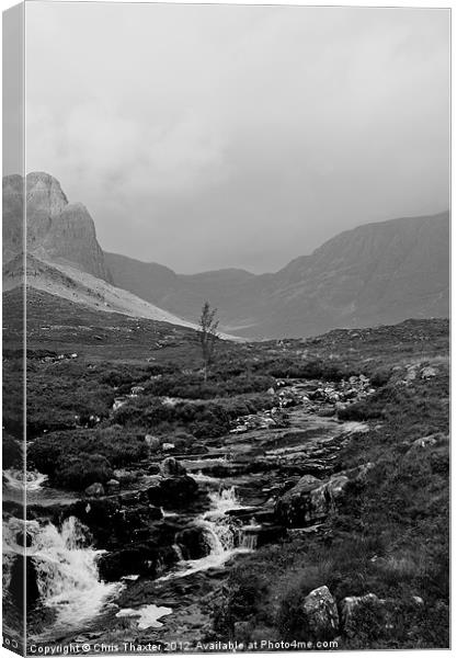 Misty Russel Burn Wester Ross Canvas Print by Chris Thaxter