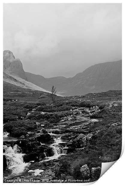 Misty Russel Burn Wester Ross Print by Chris Thaxter