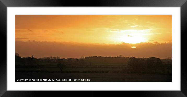 SUNRISE OVER HIGH LEGH 2 Framed Mounted Print by malcolm fish