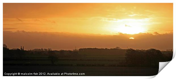 SUNRISE OVER HIGH LEGH 2 Print by malcolm fish