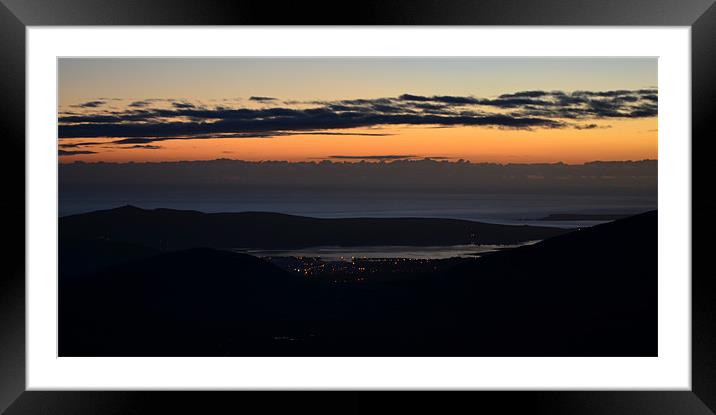 Dingle from the Connor Pass Framed Mounted Print by barbara walsh