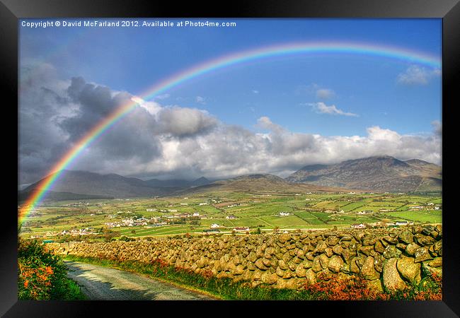 Mourne Rainbow Country Framed Print by David McFarland