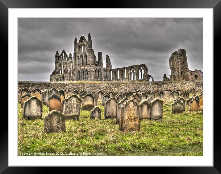Whitby Abbey Framed Mounted Print by Allan Briggs