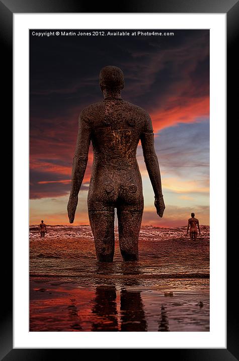 Iron Men in Another Place Framed Mounted Print by K7 Photography