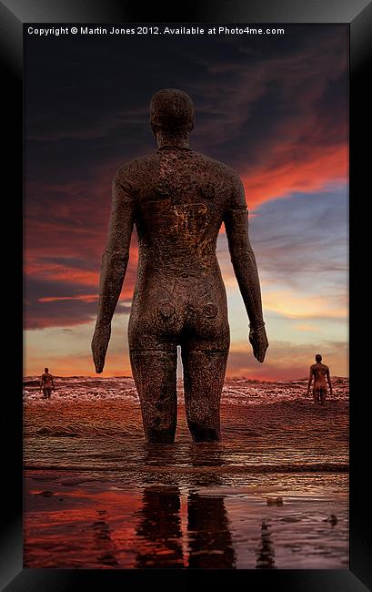 Iron Men in Another Place Framed Print by K7 Photography