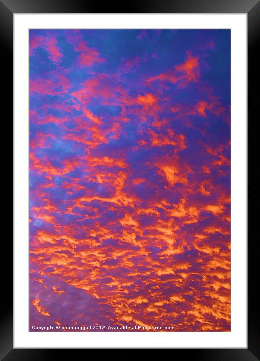 Coral Sky Framed Mounted Print by Brian  Raggatt