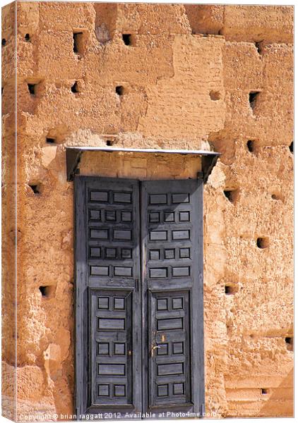 Door in Marrakesh Canvas Print by Brian  Raggatt