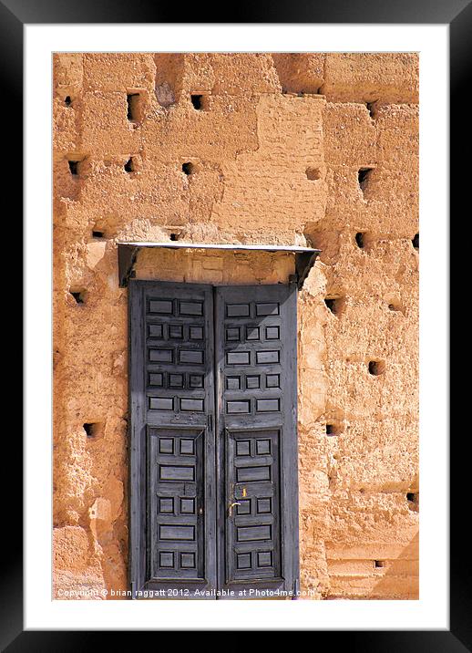 Door in Marrakesh Framed Mounted Print by Brian  Raggatt