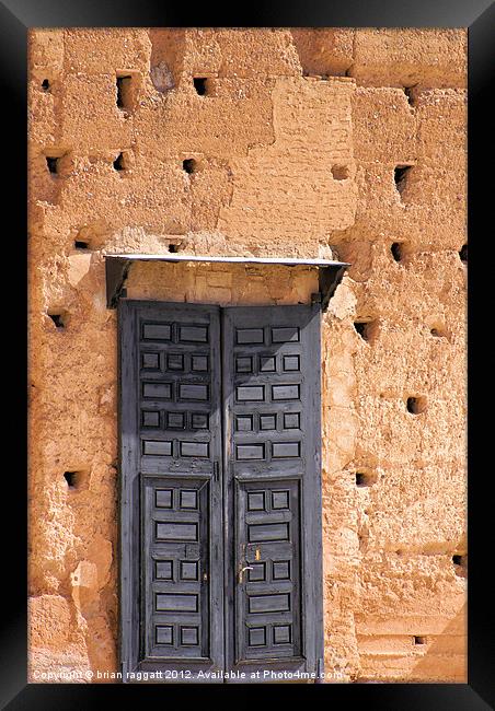Door in Marrakesh Framed Print by Brian  Raggatt