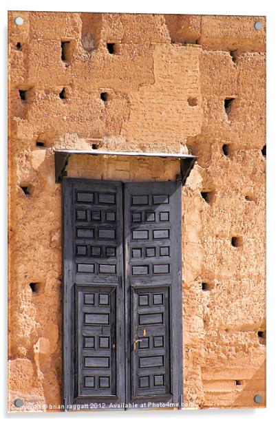 Door in Marrakesh Acrylic by Brian  Raggatt
