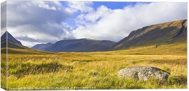 Glencoe, Highlands of Scotland Canvas Print by Jane McIlroy