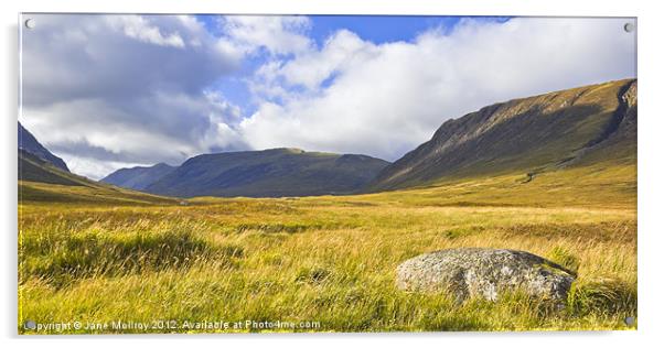 Glencoe, Highlands of Scotland Acrylic by Jane McIlroy