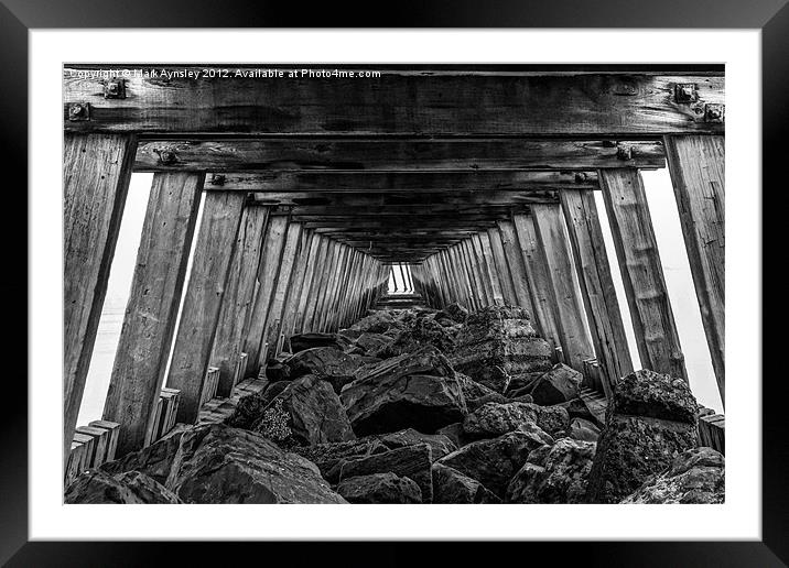 Under the pier. Framed Mounted Print by Mark Aynsley