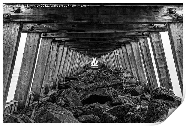 Under the pier. Print by Mark Aynsley