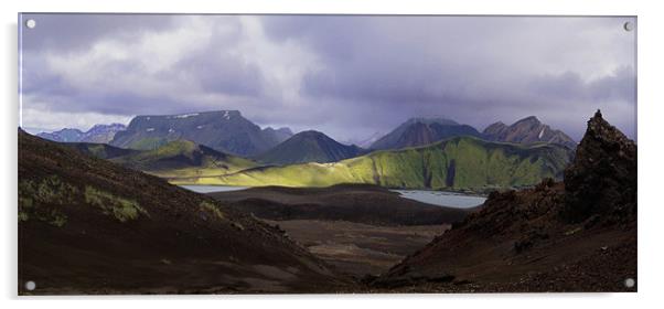 Iceland - Landmannalaugar  Acrylic by David Turnbull