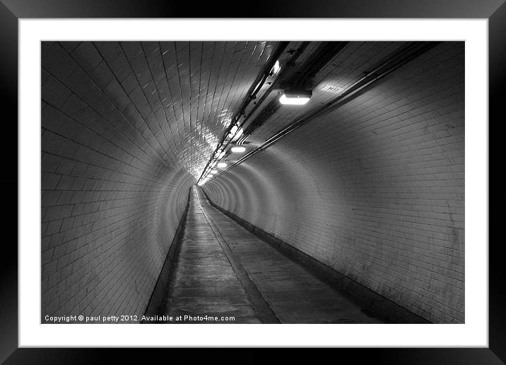 Woolwich Foot Tunnel Framed Mounted Print by paul petty