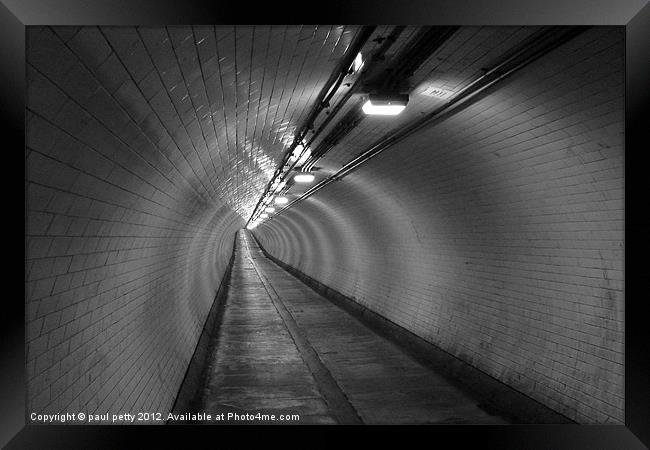 Woolwich Foot Tunnel Framed Print by paul petty