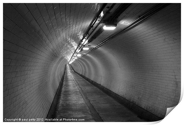 Woolwich Foot Tunnel Print by paul petty