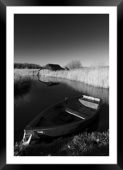 Hickling Rowing Boat Framed Mounted Print by Simon Wrigglesworth
